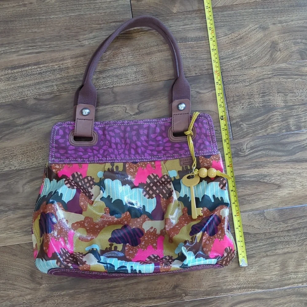 Fossil Key-Per Colorful Patterned Purse - Picture 9 of 10